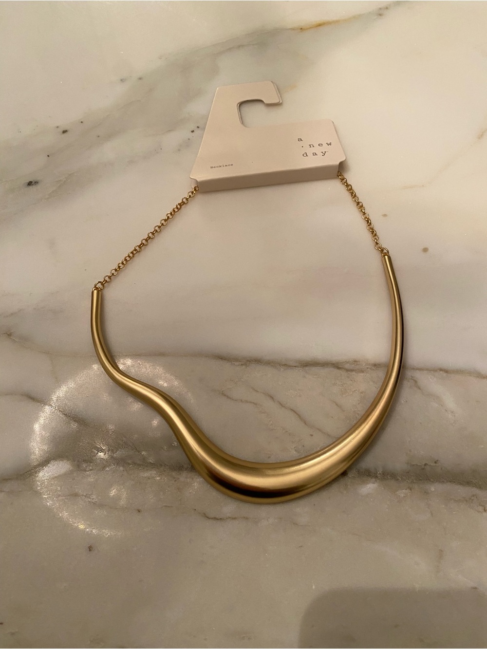 Target Gold Sculpted Curve Collar Necklace